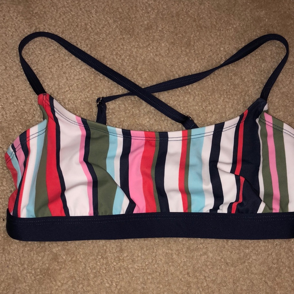 Striped bikini top